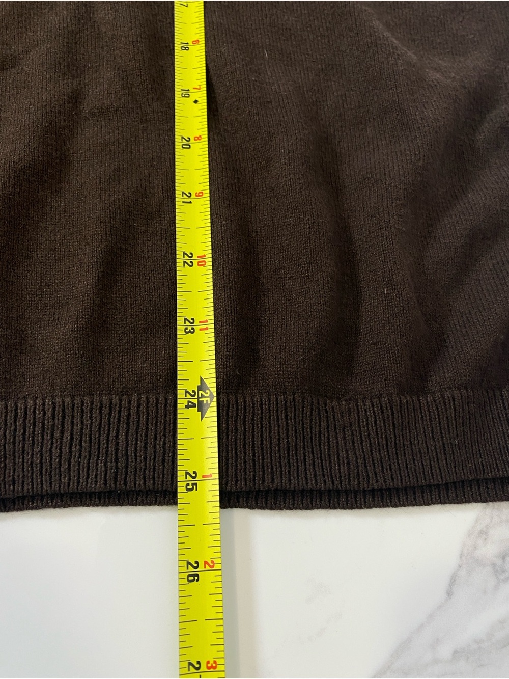 Banana Republic V-Neck Sweater Brown Mens Cashmere Silk Blend Size XL - Picture 7 of 7